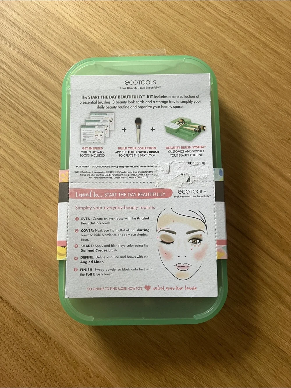 ecotools Mint Green Travel Makeup Brush Set